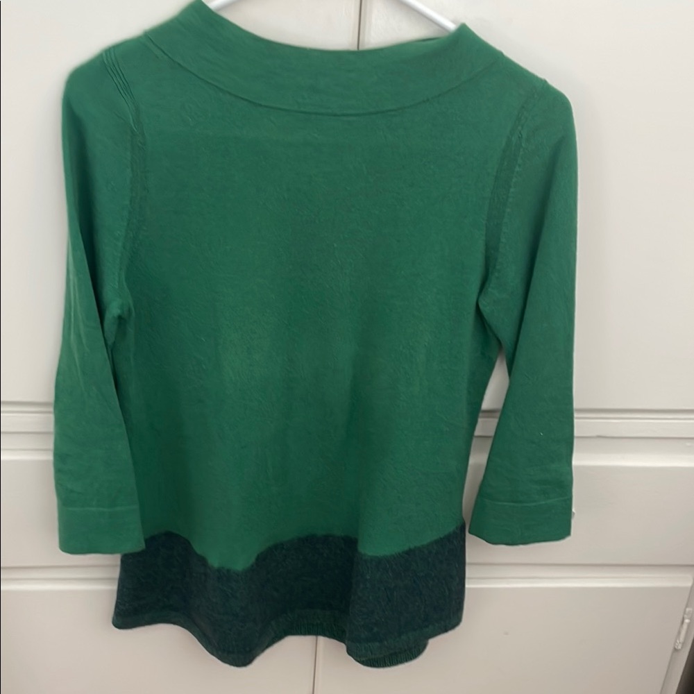 Angel Of The North Green and Dark Green Long Sleeve Sweater